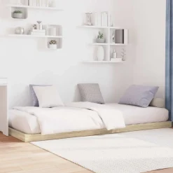 Lits & Accessoires-vidaXL Cadre de lit surélevé Sonoma 75 x 190 cm Bois d'ingénierie Chêne sonoma