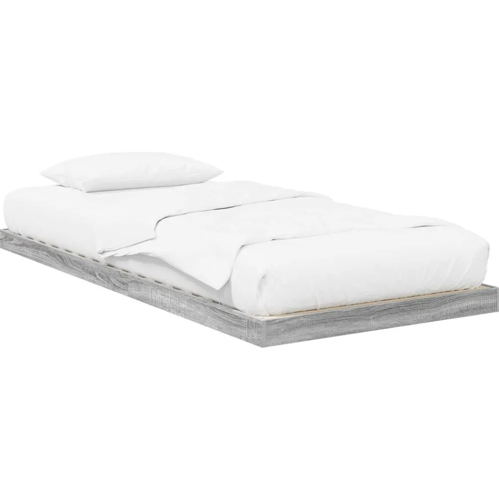 vidaXL Cadre de lit surélevé Sonoma 75 x 190 cm Bois d'ingénierie