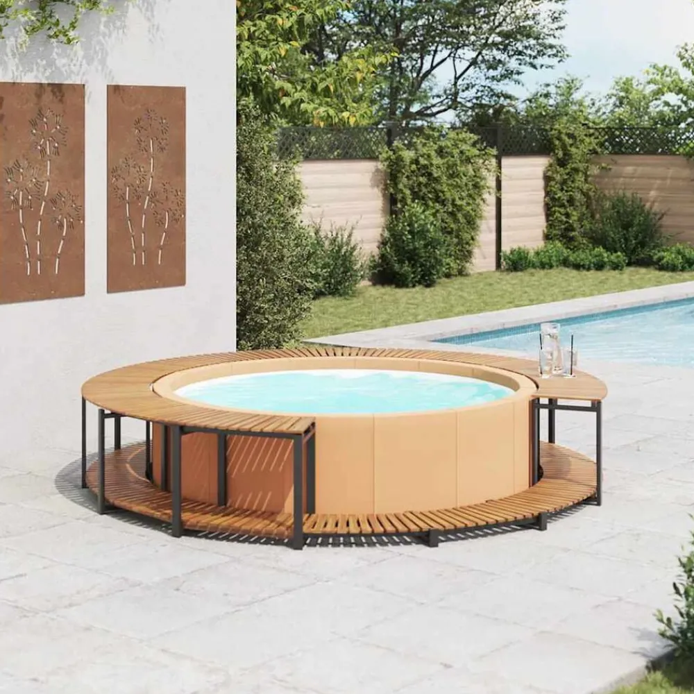vidaXL Cadre de spa 273x53 cm bois d'acacia massif