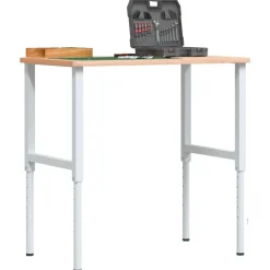 Accessoires Pour Tables-vidaXL Cadres d'établi réglables 2 pcs Métal 55x(69-95,5) cm Gris