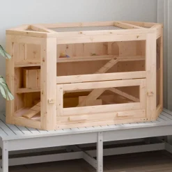 Articles Pour Animaux De Compagnie-vidaXL Cage à hamster 80x40x43 cm bois massif de sapin