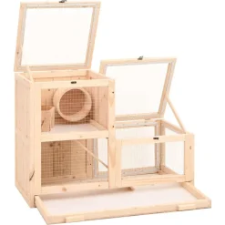 Articles Pour Animaux De Compagnie-vidaXL Cage à hamster 81x40x60 cm bois massif de sapin