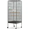 vidaXL Cage à oiseaux Noir 54 x 54 x 146 cm Acier