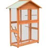 vidaXL Cage à oiseaux Pin massif et bois de sapin 125,5x59,5x164 cm