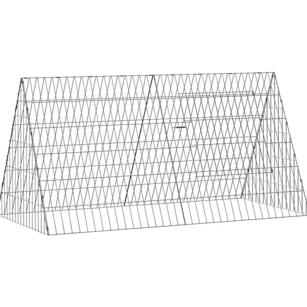 vidaXL Cage à poules Argent 110 x 55 x 55 cm Acier galvanisé