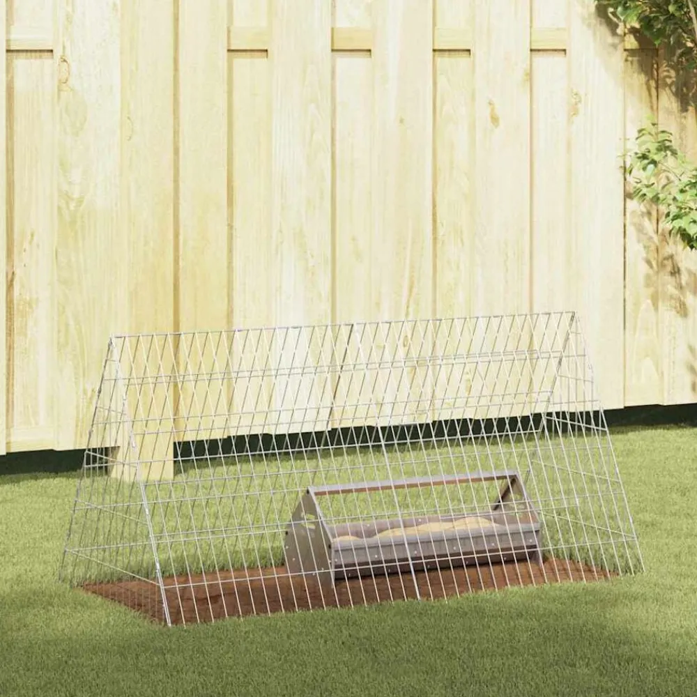 vidaXL Cage à poules Argent 110 x 55 x 55 cm Acier galvanisé
