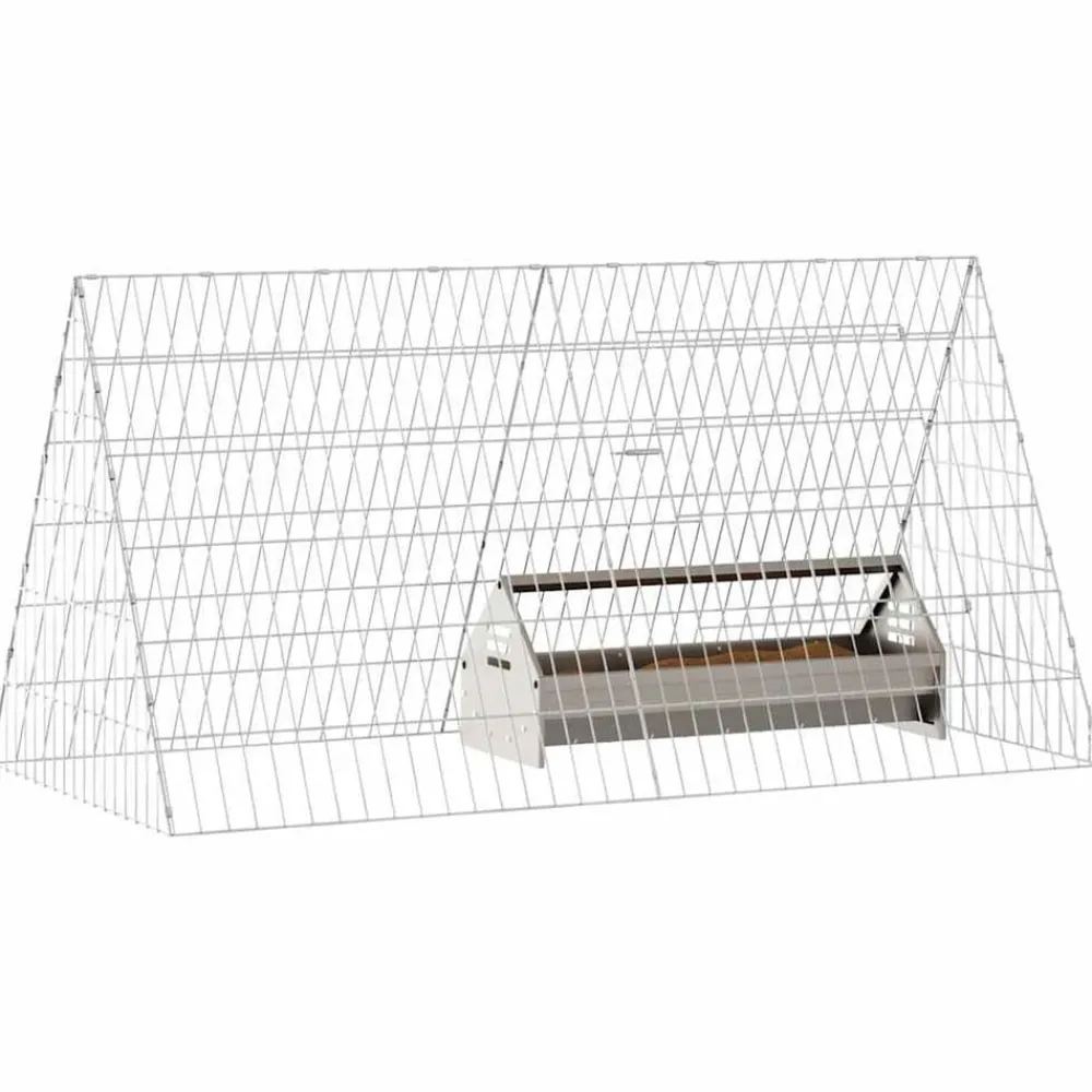 vidaXL Cage à poules Argent 110 x 55 x 55 cm Acier galvanisé