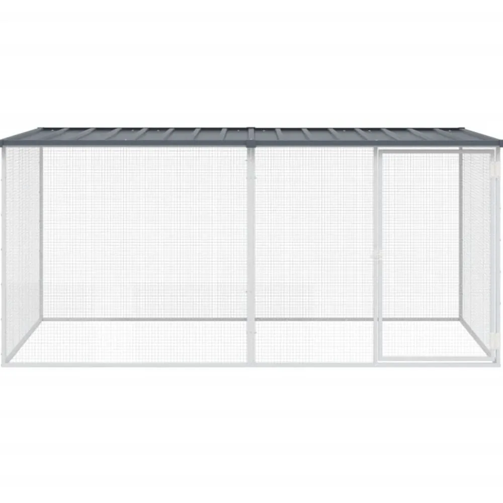 vidaXL Cage à poulets avec toit 203 x 98 x 90 cm Acier galvanisé