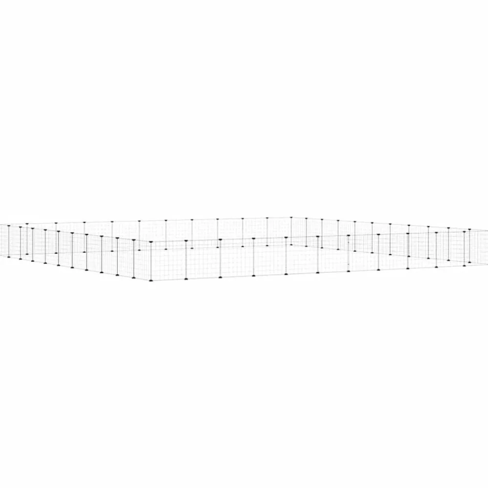 vidaXL Cage animaux de compagnie à 44 panneaux et porte Noir 35x35 cm