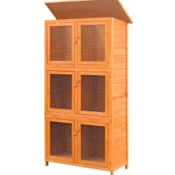 vidaXL Cage pour animaux 6 compartiments Bois
