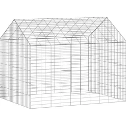 Articles Pour Animaux De Compagnie-vidaXL Cage pour lapins Argent 400 x 78 x 78 cm Acier galvanisé