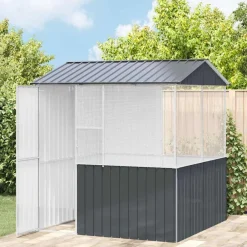 vidaXL Cage pour oiseaux Anthracite 215 x 209 x 230 cm Acier galvanisé
