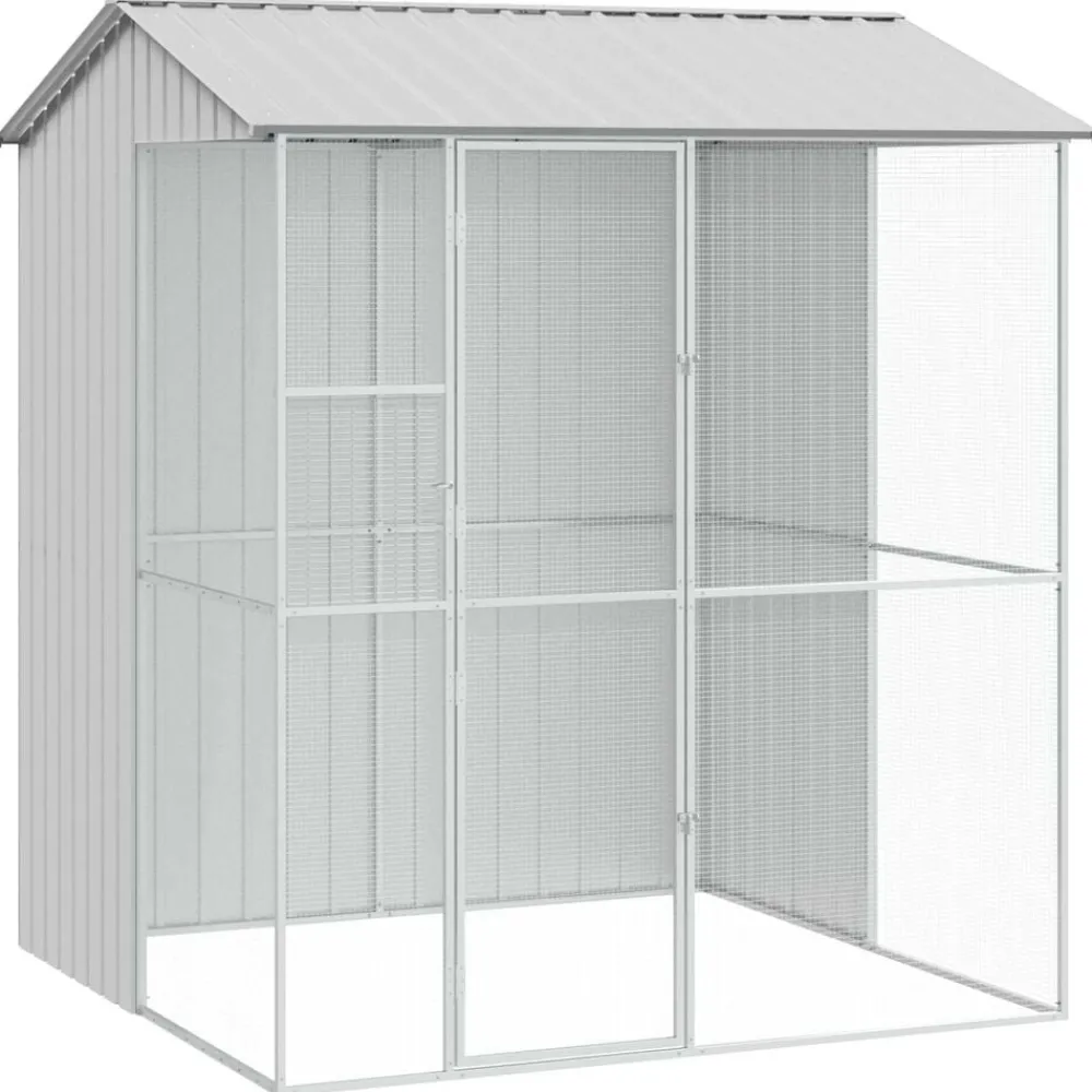 vidaXL Cage pour oiseaux 215 x 210 x 247 cm Acier galvanisé
