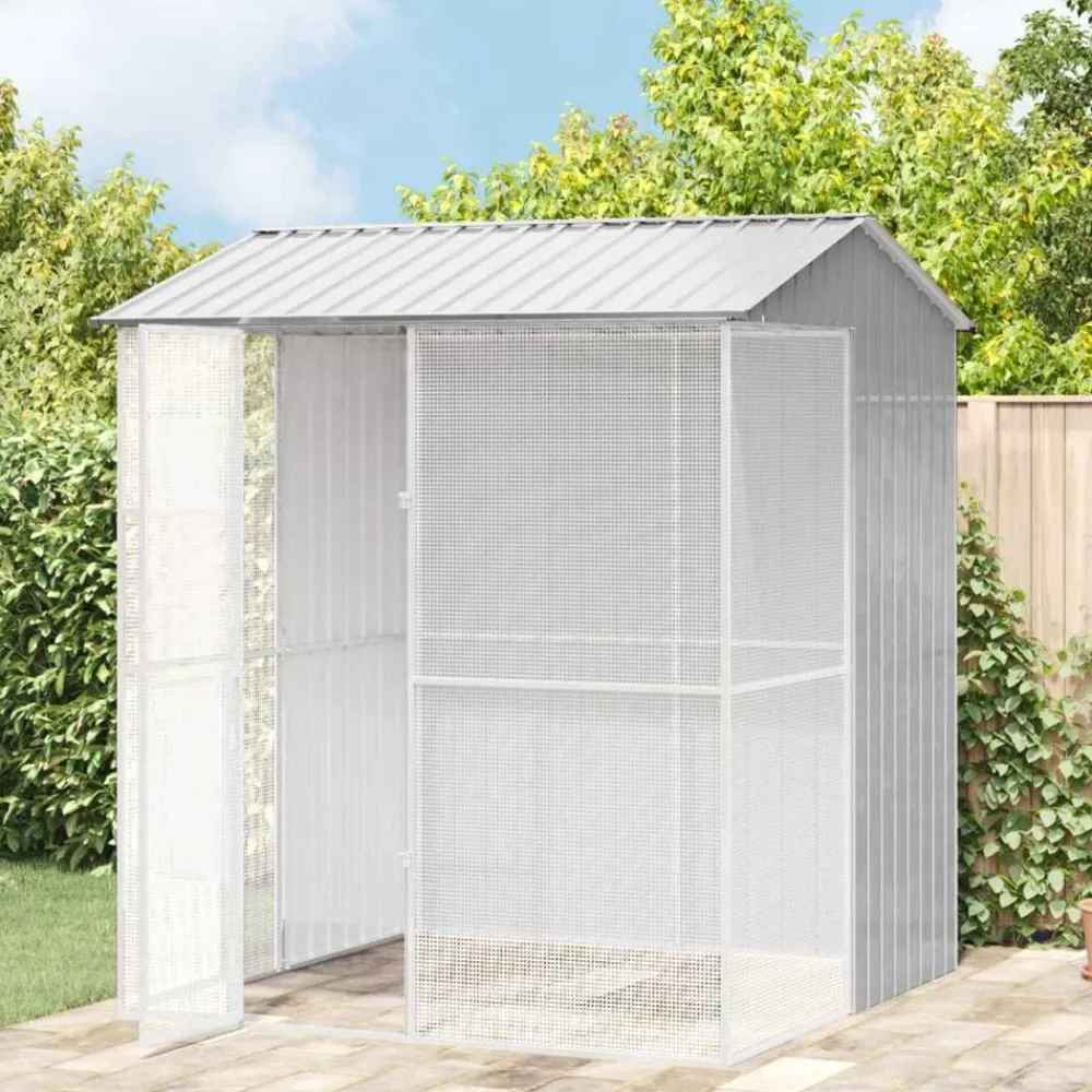 vidaXL Cage pour oiseaux 215 x 210 x 247 cm Acier galvanisé