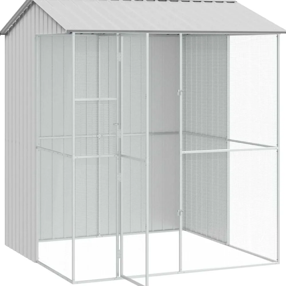 vidaXL Cage pour oiseaux 215 x 210 x 247 cm Acier galvanisé