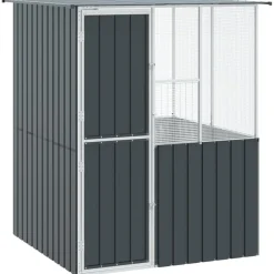 vidaXL Cage pour oiseaux Anthracite 165 x 165 x 200 cm Acier galvanisé