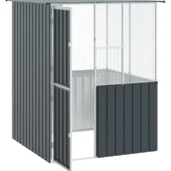 vidaXL Cage pour oiseaux Anthracite 165 x 165 x 200 cm Acier galvanisé