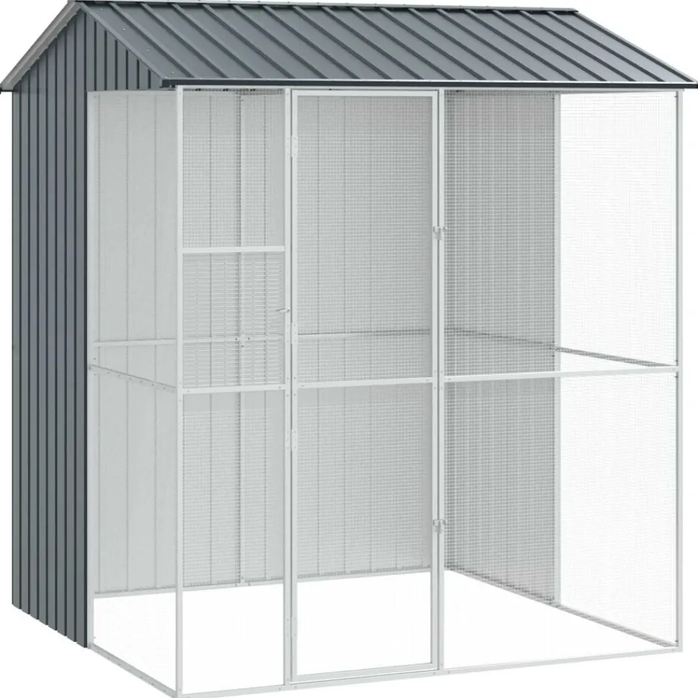 vidaXL Cage pour oiseaux 215 x 210 x 247 cm Acier galvanisé