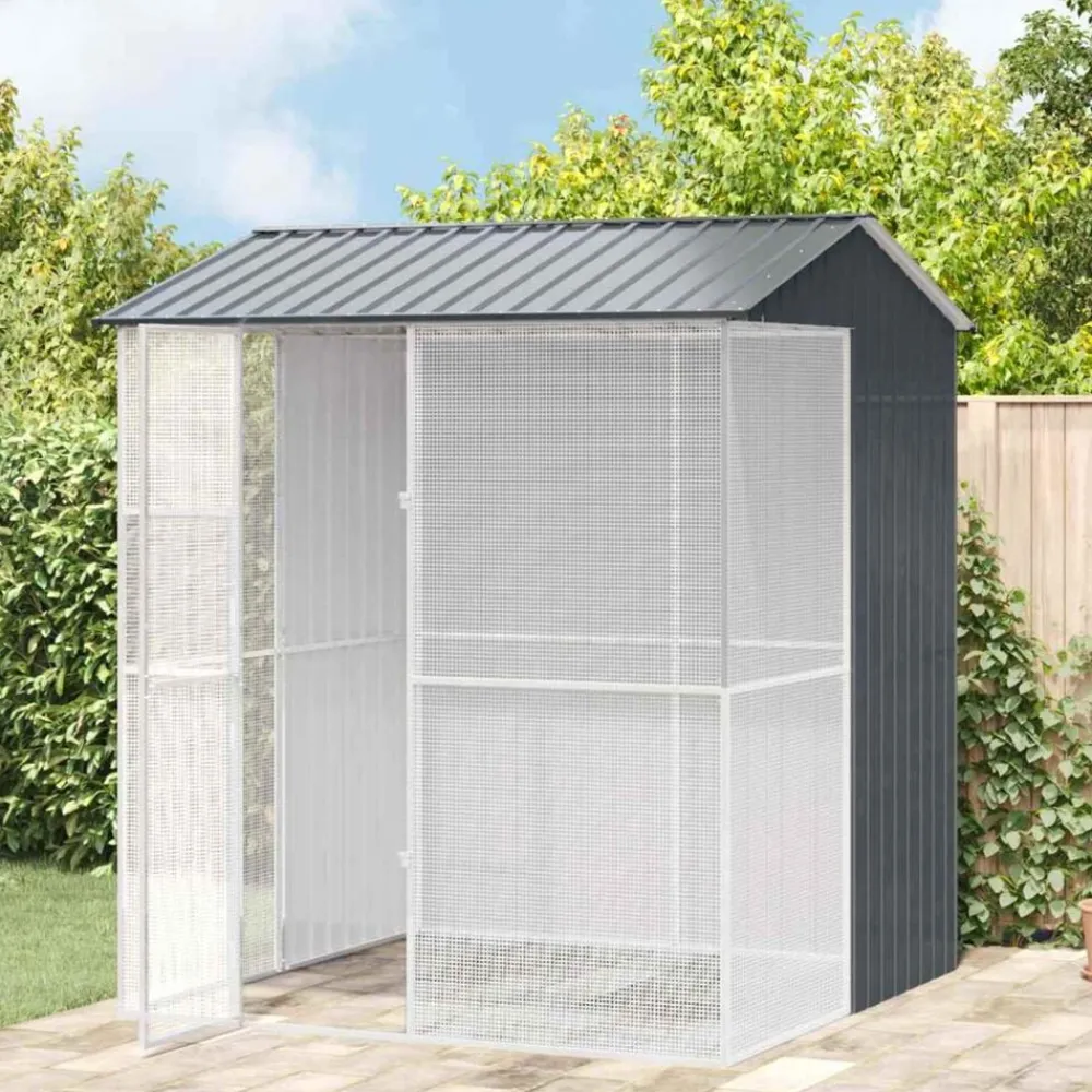 vidaXL Cage pour oiseaux 215 x 210 x 247 cm Acier galvanisé