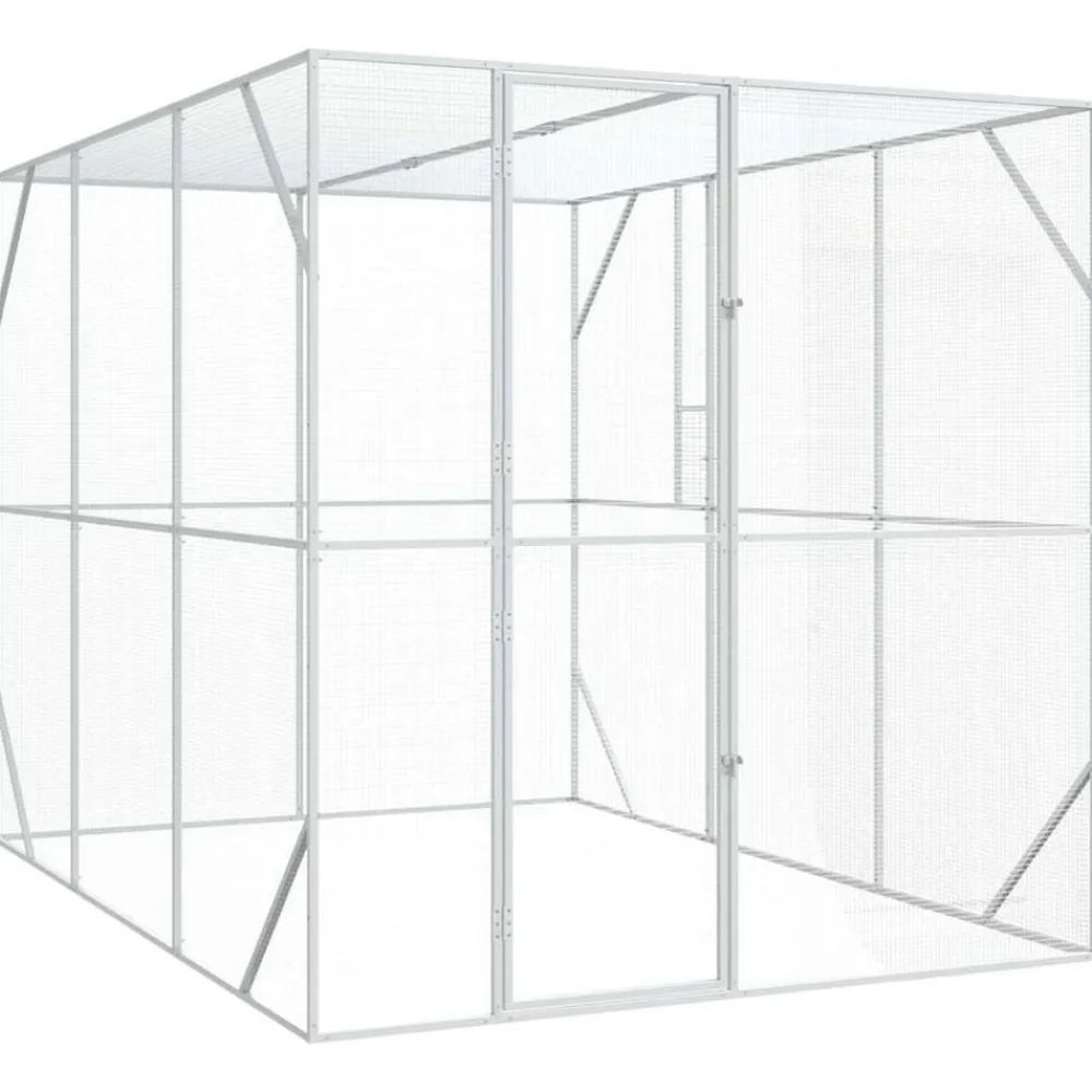 vidaXL Cage pour oiseaux Anthracite 210 x 304 x 213 cm Acier galvanisé