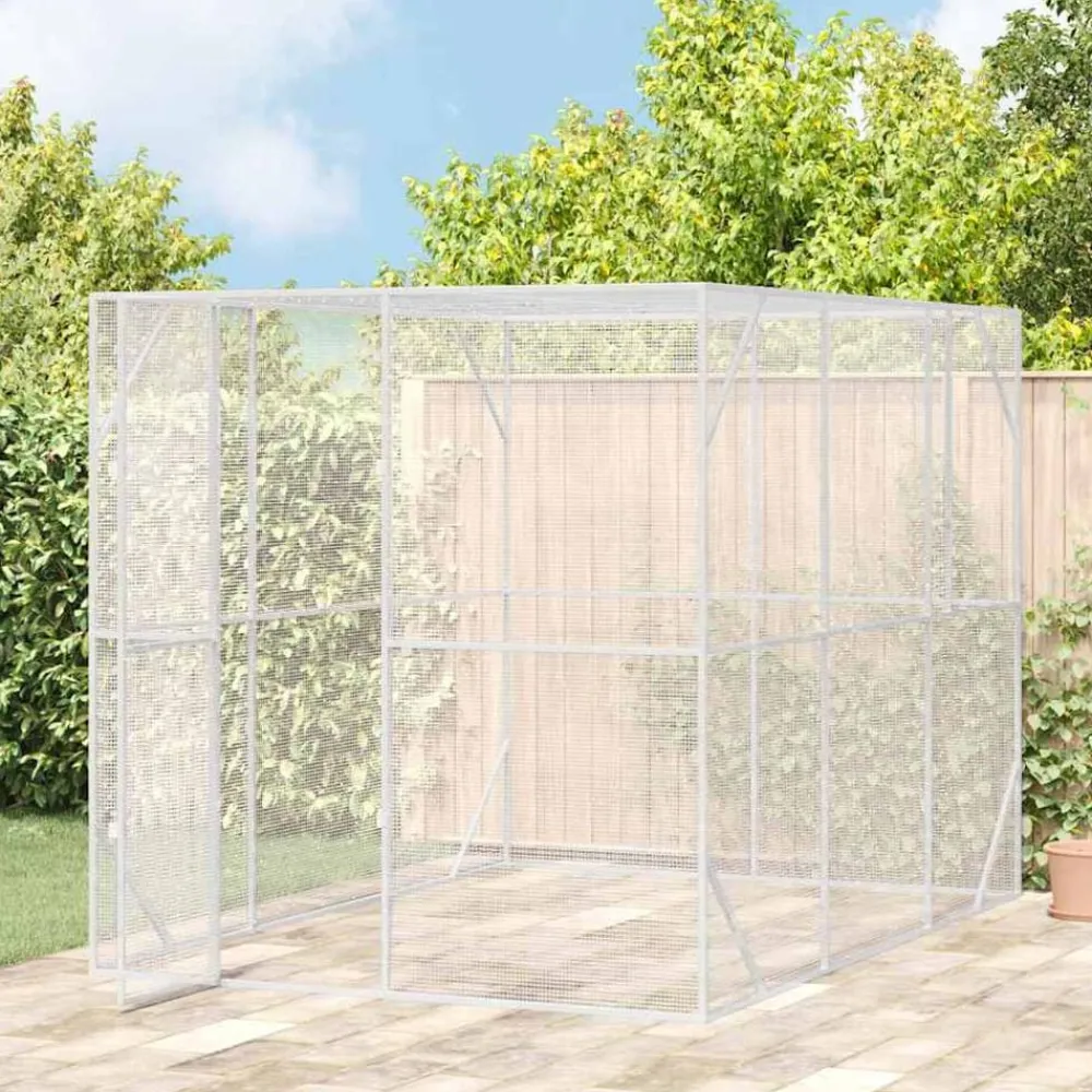 vidaXL Cage pour oiseaux Anthracite 210 x 304 x 213 cm Acier galvanisé