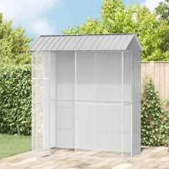 Articles Pour Animaux De Compagnie-vidaXL Cage pour oiseaux 215 x 110 x 247 cm Acier galvanisé Gris