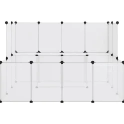 vidaXL Cage pour petits animaux 143x107x93 cm PP et Acier