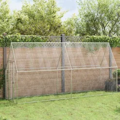 vidaXL Cage pour poules argenté 100x100x190 cm acier galvanisé