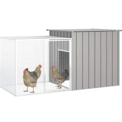 vidaXL Cage pour poules 200x91x100 cm Acier galvanisé