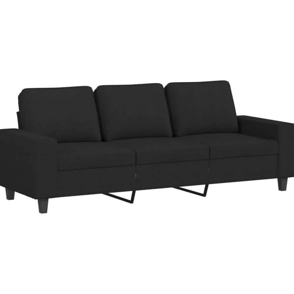 vidaXL Canapé à 3 places avec repose-pieds 180 cm Tissu