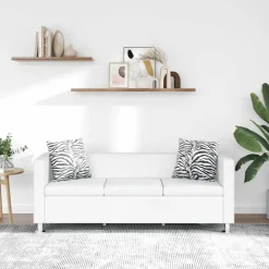 vidaXL Canapé à 3 places cuir artificiel