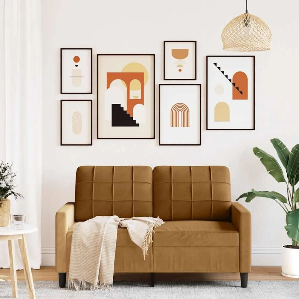 vidaXL Canapé à 2 places 120 cm Velours