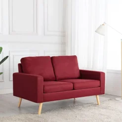 vidaXL Canapé à 2 places Tissu