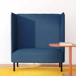 Canapés-vidaXL Canapé à Haut Dossier 101cm tissu Bleu