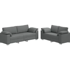 vidaXL Canapé 2 pcs 219 x 80 x 82 cm tissu