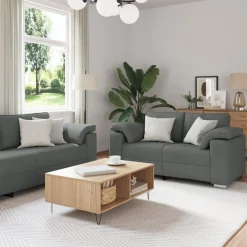 vidaXL Canapé 2 pcs 219 x 80 x 82 cm tissu