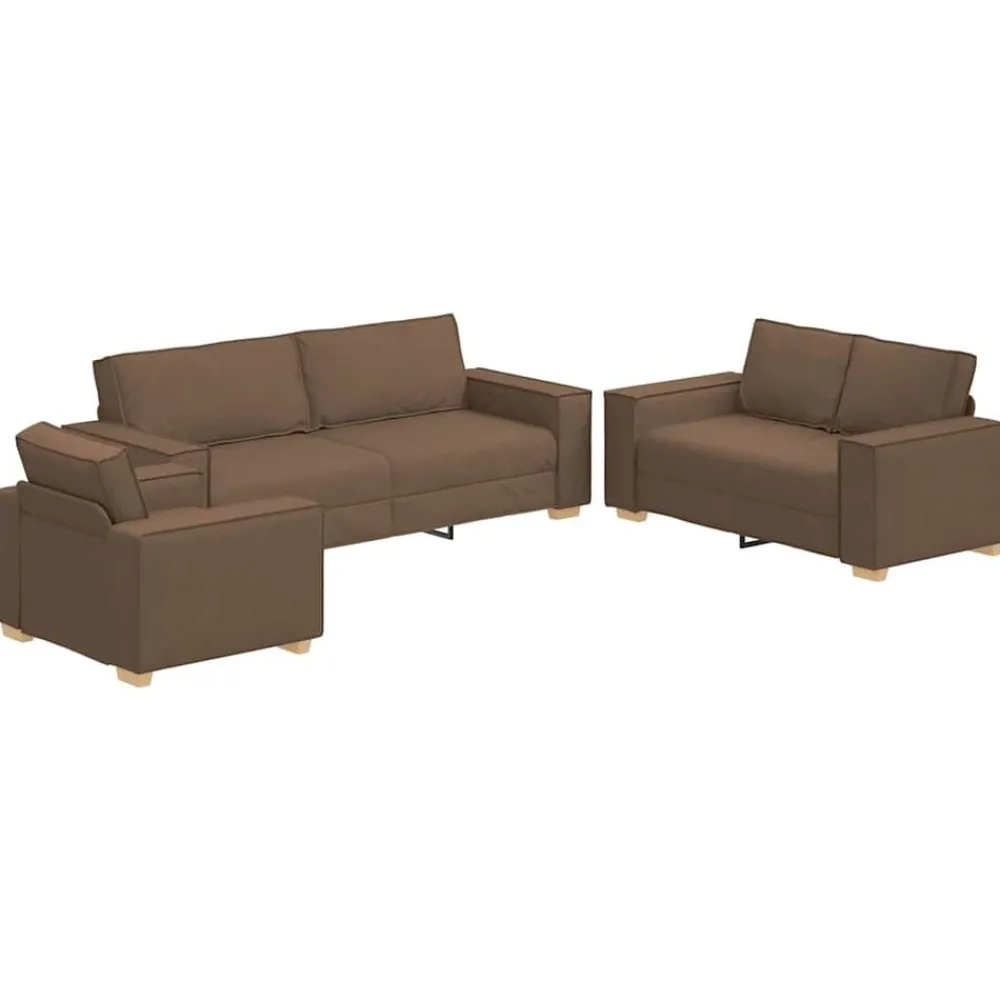 vidaXL Canapé 3 pcs 220 x 80 x 84 cm Tissu en lin mélangé