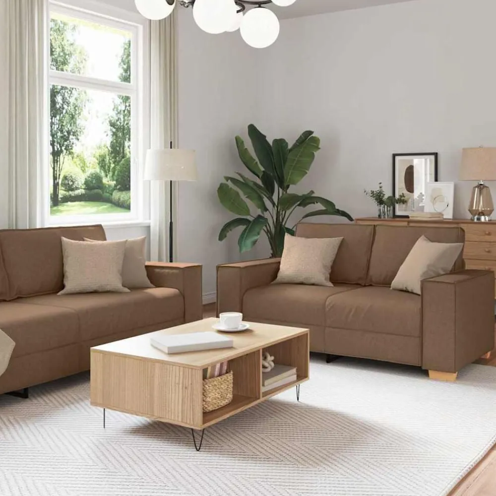 vidaXL Canapé 3 pcs 220 x 80 x 84 cm Tissu en lin mélangé