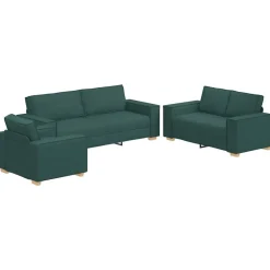 vidaXL Canapé 3 pcs 220 x 80 x 84 cm Tissu en lin mélangé
