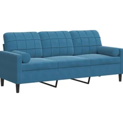 vidaXL Canapé 3 places avec oreillers décoratifs 180 cm velours