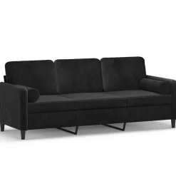 vidaXL Canapé 3 places avec oreillers décoratifs 180 cm velours