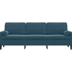 vidaXL Canapé 3 places avec oreillers décoratifs 210 cm velours