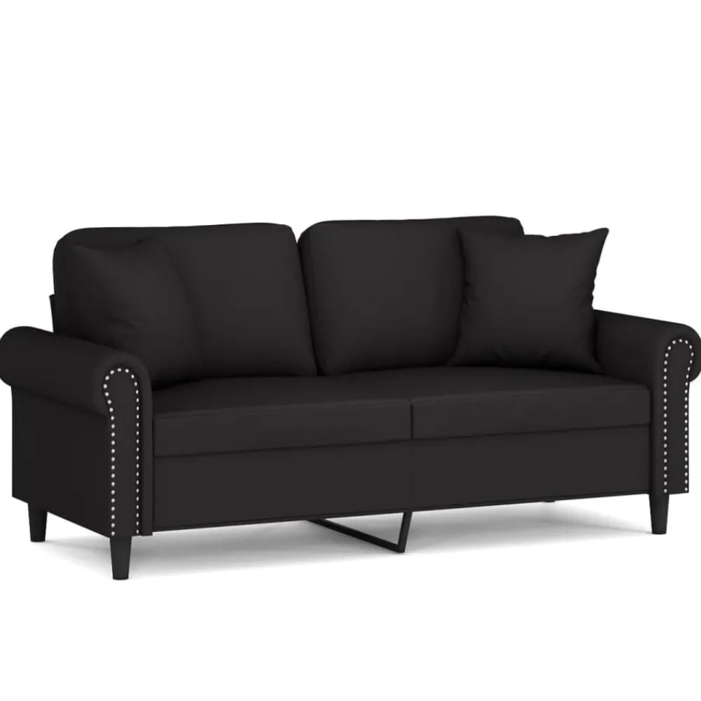 vidaXL Canapé 2 places avec oreillers décoratifs 140 cm velours