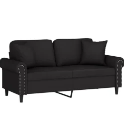 vidaXL Canapé 2 places avec oreillers décoratifs 140 cm velours
