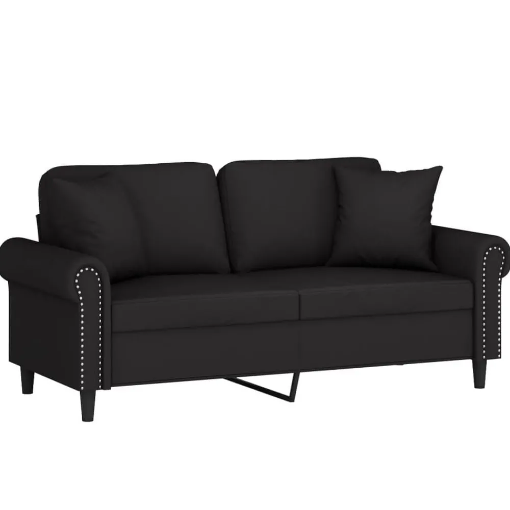vidaXL Canapé 2 places avec oreillers décoratifs 140 cm velours