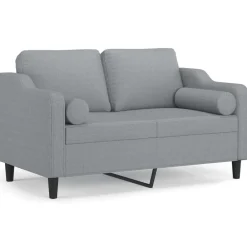 vidaXL Canapé 2 places avec oreillers 120 cm tissu