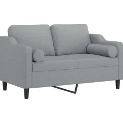 vidaXL Canapé 2 places avec oreillers 120 cm tissu