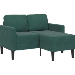 vidaXL Canapé 2 places avec méridienne en L 125 cm velours