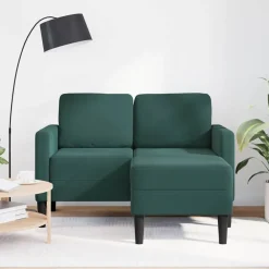 vidaXL Canapé 2 places avec méridienne en L 125 cm velours
