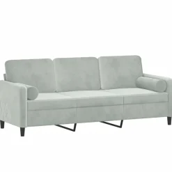 vidaXL Canapé 3 places avec oreillers 180 cm velours